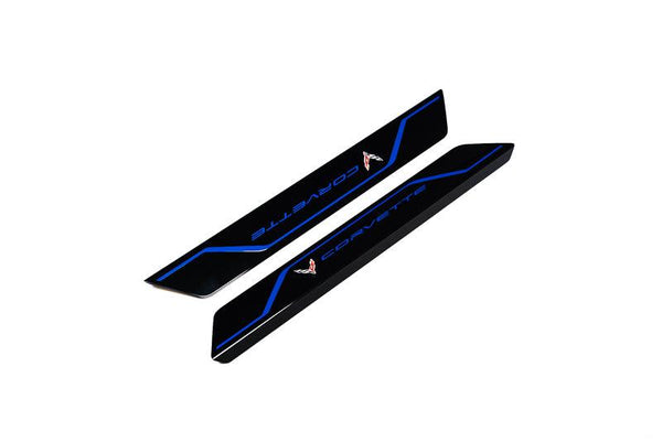 AMT C8 Corvette Carbon Flash "CORVETTE" Door Sill Plate Covers