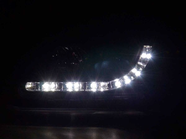 Audi A3 (8L) Black LED Headlights with Daytime Running Lights (1996-2000)