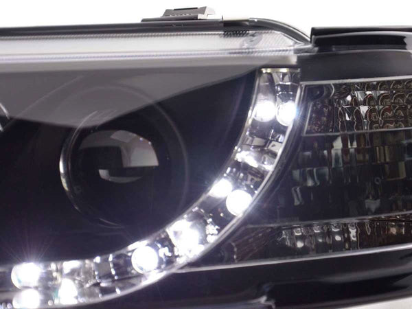 Audi A3 (8L) Black LED Headlights with Daytime Running Lights (1996-2000)
