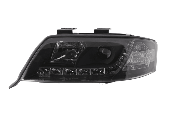 Audi A6 (C5 4B) Black LED Headlights with Daytime Running Lights (1997-2001)