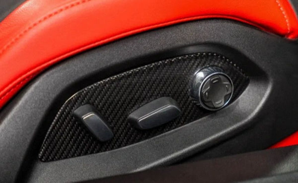 CForce Performance C8 Corvette Carbon Fiber Seat Adjuster Trim Overlay