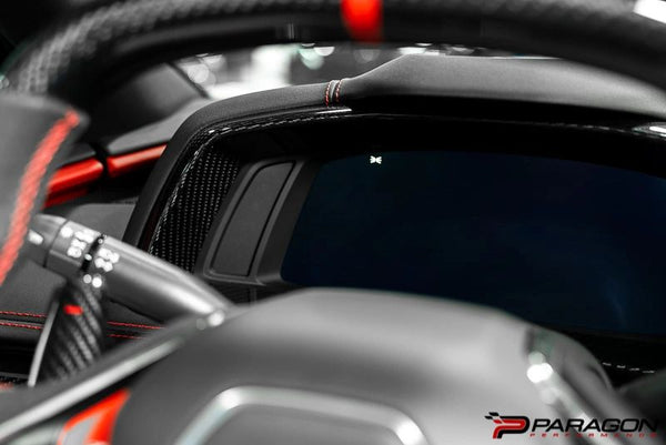 C8 Corvette Carbon Fiber Gauge Cluster Trim Overlay - Paragon Performance