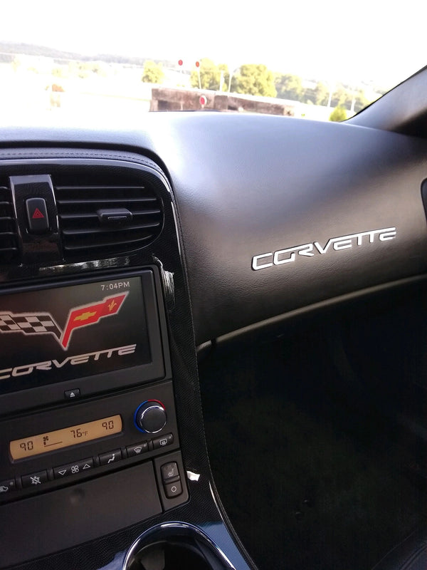 2005-2013 C6 Corvette - Rear Bumper & Dash CORVETTE Letter Set | Polished Stainless Steel