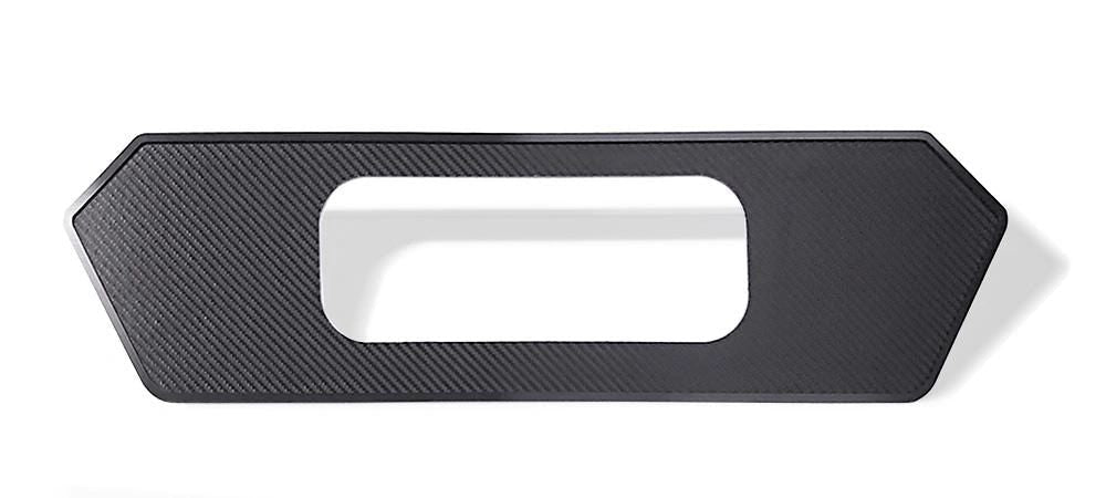2020+ C8 Corvette - Carbon Fiber Tag Back Trim Plate | Stainless Steel Trim, Choose Finish