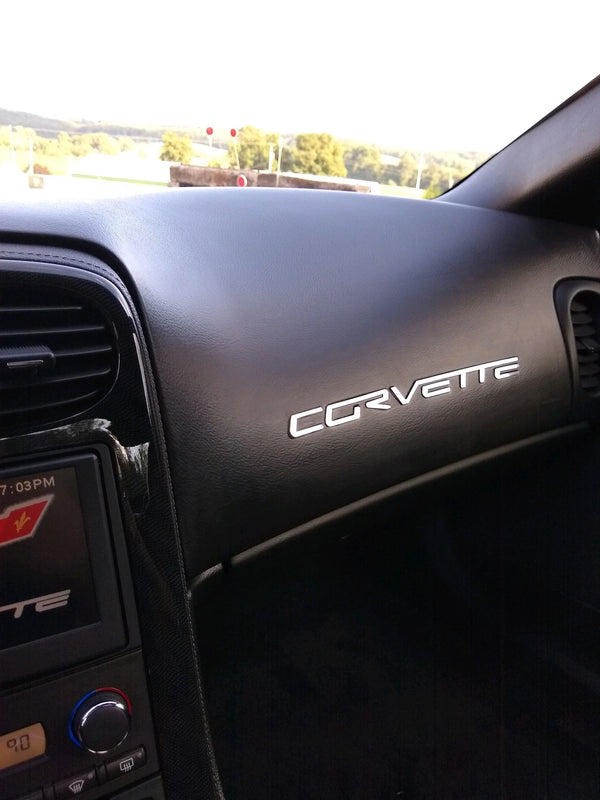 2005-2013 C6 Corvette - Rear Bumper & Dash CORVETTE Letter Set | Polished Stainless Steel