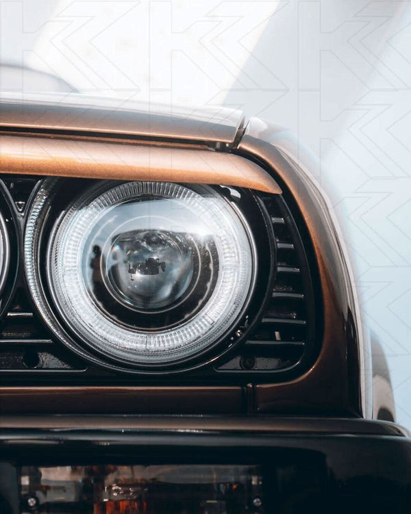 BMW 3-series E30 2/4 door. Black Angel Eyes Headlight Set (1987-1991)