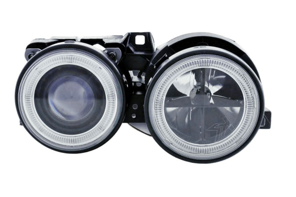 BMW 3-series E30 2/4 door. Black Angel Eyes Headlight Set (1987-1991)