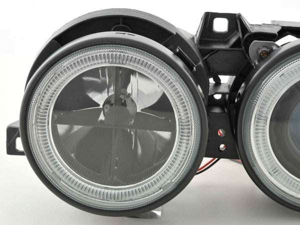 BMW 3-series E30 2/4 door. Black Angel Eyes Headlight Set (1987-1991)
