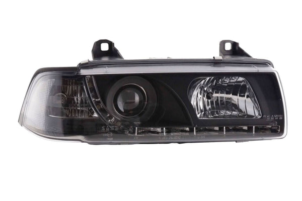 BMW 3-series E36 Coupe Black LED Headlights with Daytime Running Lights (1992-1999)