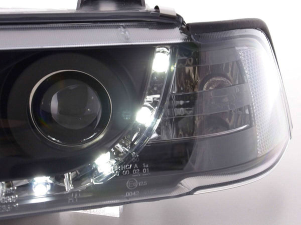 BMW 3-series E36 Coupe Black LED Headlights with Daytime Running Lights (1992-1999)