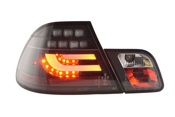 BMW 3-series E46 Coupe Black LED LightBar Taillights Set (2003-2007)