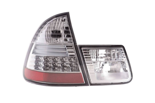 BMW 3-series E46 Wagon/Touring Chrome Clear LED Taillights (1998-2005)