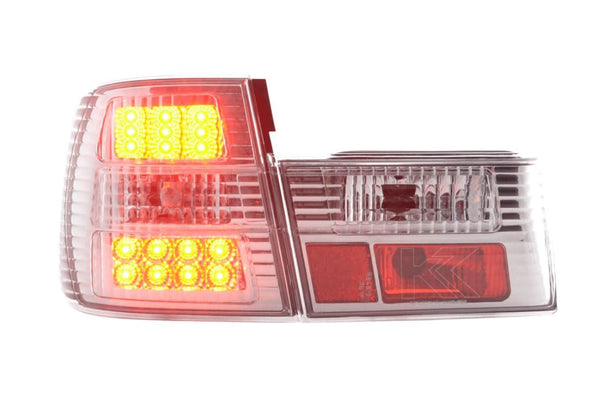BMW 5-series E34 Chrome Clear LED Taillights Set (1988-1994)