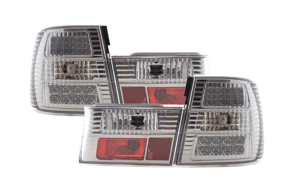 BMW 5-series E34 Chrome Clear LED Taillights Set (1988-1994)