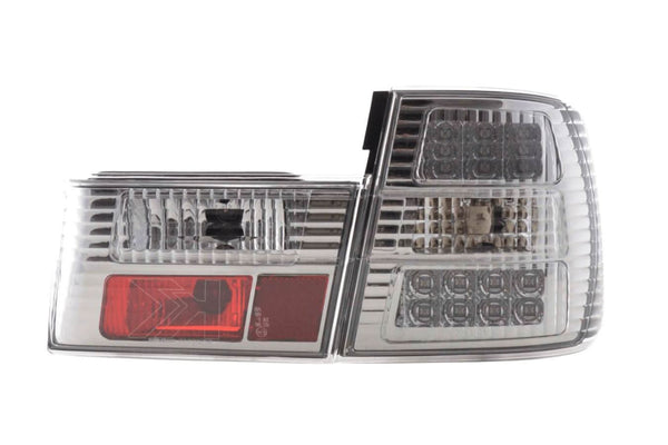 BMW 5-series E34 Chrome Clear LED Taillights Set (1988-1994)