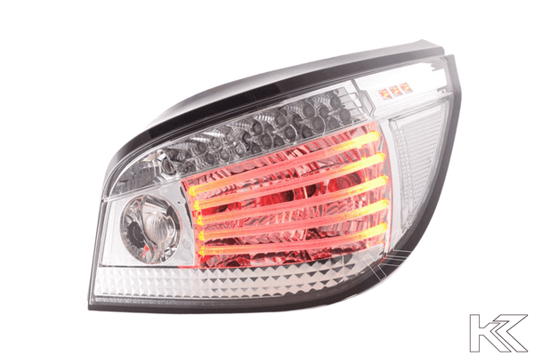 BMW 5-series E60 Sedan Chrome Clear LED Taillights Set (2004-2007)