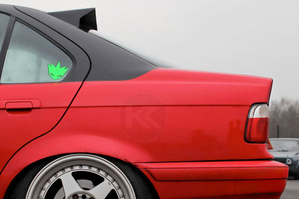 BMW E36 Sedan Series 3 Black HM Style Roof Spoiler (1990 - 2000)