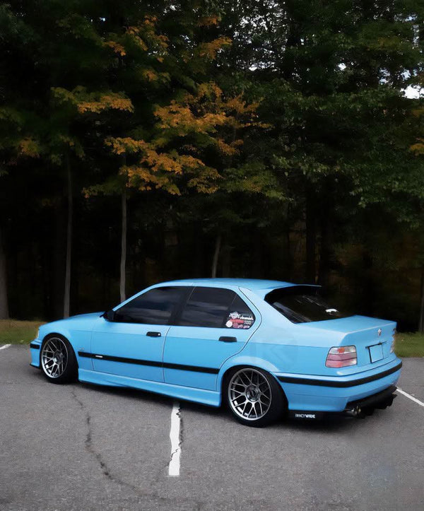 BMW E36 Sedan Series 3 Black HM Style Roof Spoiler (1990 - 2000)
