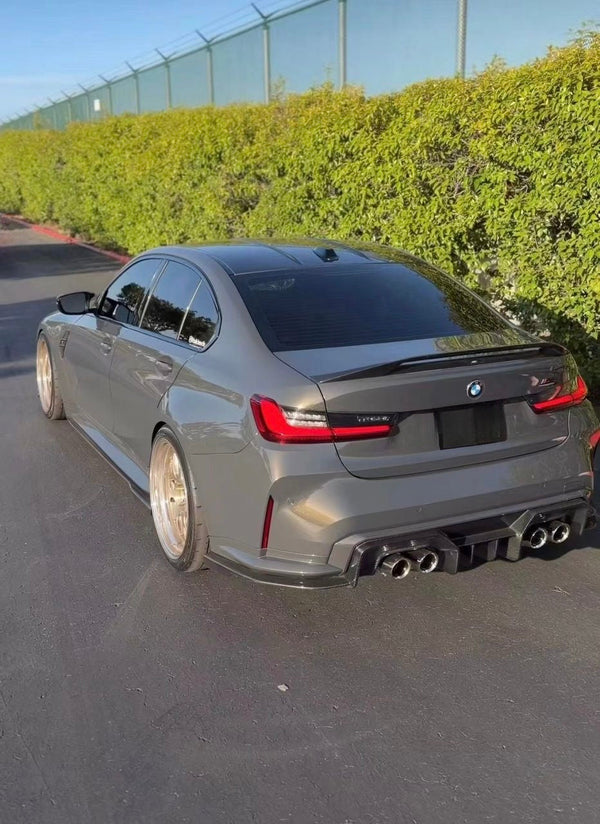 G80 M3 Dry Carbon Fiber AD Style High Kick Trunk Spoiler
