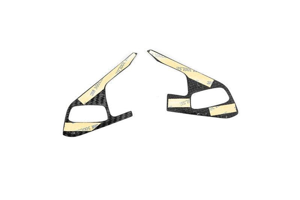 C8 Corvette Carbon Fiber Steering Wheel Black Side Covers - Heated 24+