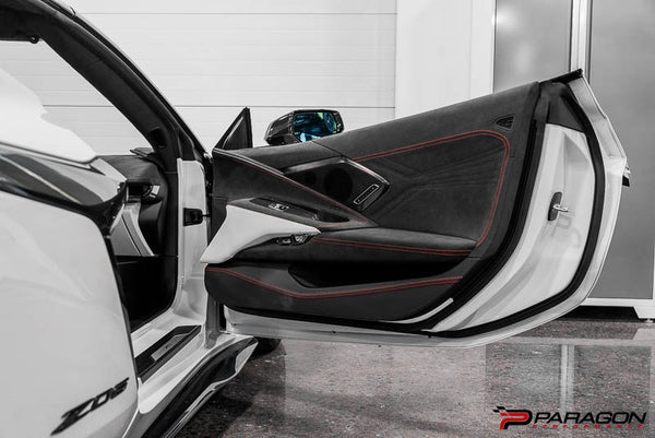 CCS C8 Corvette Carbon Fiber Door Kick Panel Overlay