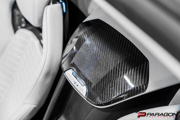 CCS C8 Corvette Carbon Fiber Waterfall Speaker Overlay with Flag