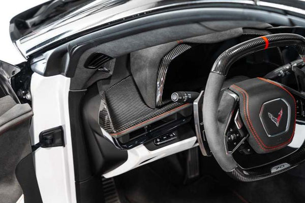 C8 Carbon Fiber Drive Side Dashboard Overlay