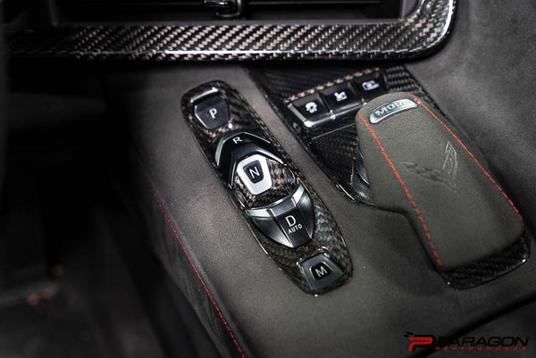 CCS C8 Corvette Carbon Fiber Transmission Control Outer Trim