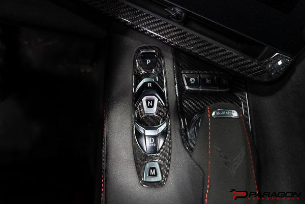 CCS C8 Corvette Carbon Fiber Transmission Control Outer Trim