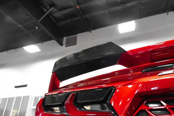 C8 Corvette Z51 Spoiler Wickers - Carbon Flash