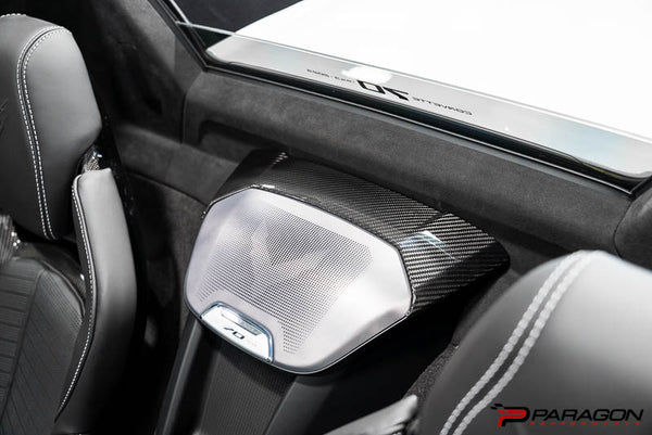CCS C8 Corvette Carbon Fiber Waterfall Speaker Trim Cover - HTC