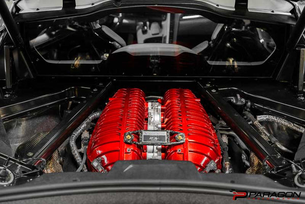 CCS C8 Corvette Z06 LT6 Red Carbon Fiber Engine Cover