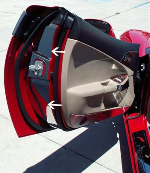 2005-2013 C6 Corvette - Door Jamb Kit for Lambo Doors 2Pc | Polished Stainless Steel