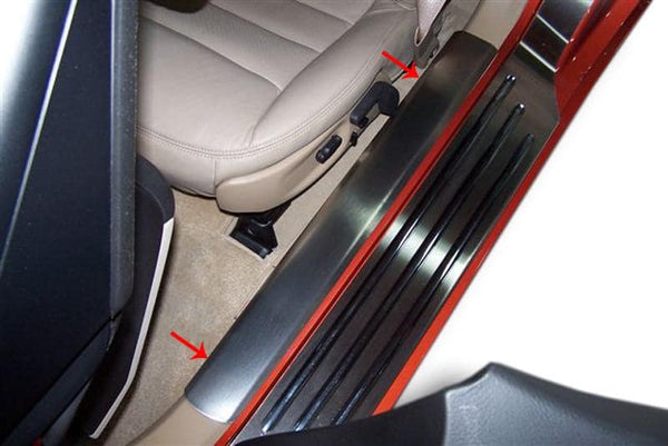 2005-2013 C6 Corvette - Inner Door Sills 2Pc | Brushed Stainless Steel