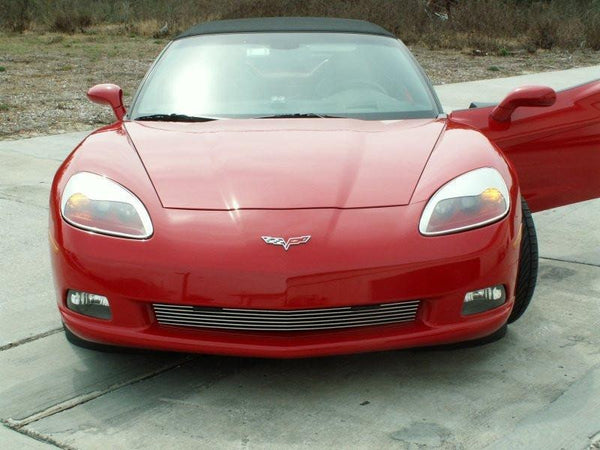 2005-2013 C6 Corvette - Headlight Aggressive Eyebrow Kit 2Pc | Chrome-Plated ABS