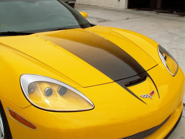 2005-2013 C6 Corvette - Headlight Eyebrow Kit 2Pc | Chrome-Plated ABS