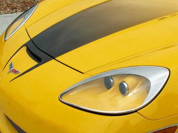 2005-2013 C6 Corvette - Headlight Eyebrow Kit 2Pc | Chrome-Plated ABS