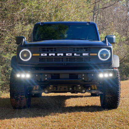 ORACLE Lighting 2021-2024 Ford Bronco Triple LED Fog Light Kit for Steel Bumper - White
