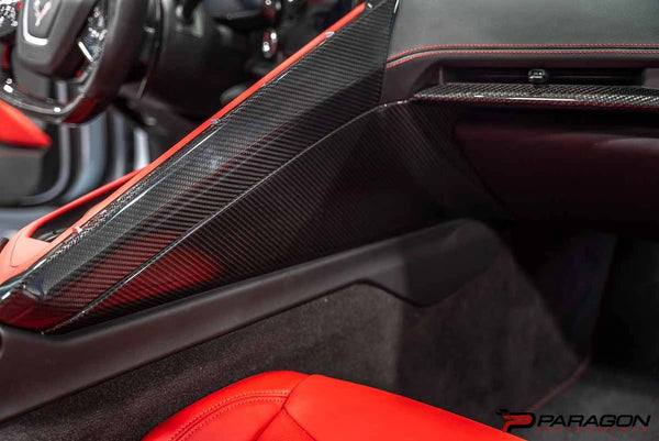 C8 Corvette Carbon Fiber Center Console Side Trim