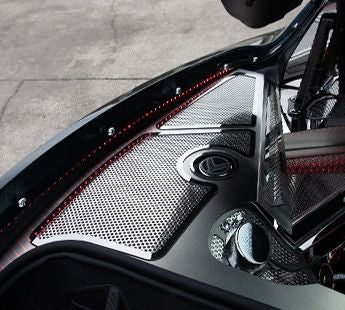 2020+ C8 Corvette - Perforated Fender Covers | Brushed w/Polished Inserts