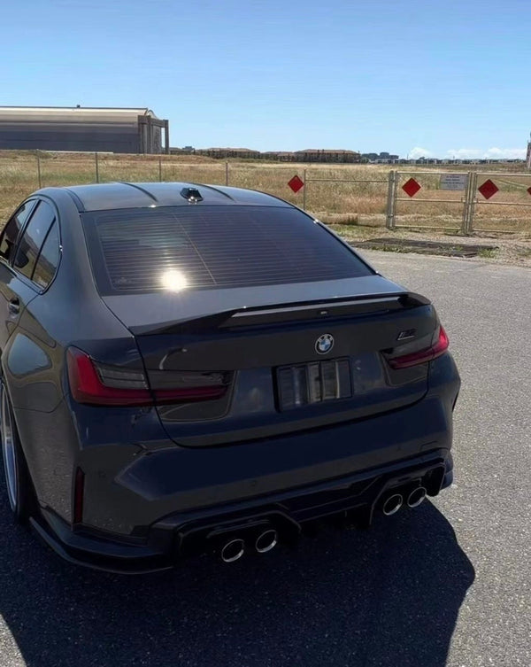 G80 M3 Dry Carbon Fiber AD Style High Kick Trunk Spoiler