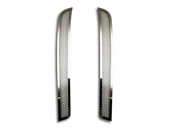 2014-2019 C7 Corvette Stingray - Matrix Series Alumi-Steel Rear Valance Vent Grilles 2Pc | Aluminum/Stainless Steel