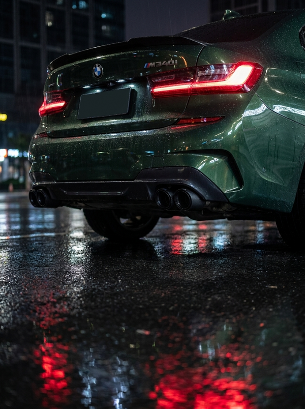 Carbon Fiber Dual Exhaust Tips for BMW M340i M240i M440i | G20 G42 G22 G23 G26 | Y-Pipe Single-to-Dual Conversion | Sold as Pair