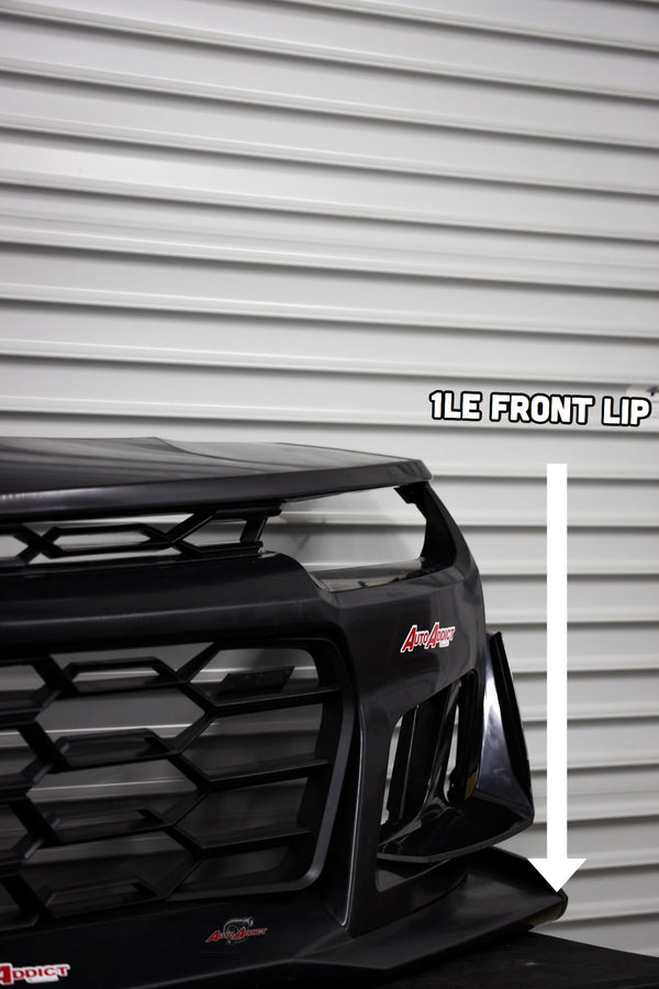 2010-2015 Chevy Camaro ZL1 1LE Track Package Front Bumper Conversion 11pcs Full Kit Flat BLK Body Kit