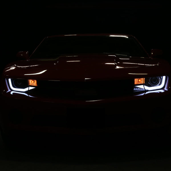 2010-2013 Chevy Camaro 6th Gen Style Headlights – OEM Bumper Fitment, LED Light Bar