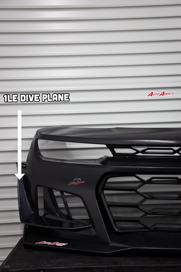 2010-2015 Chevy Camaro ZL1 1LE Track Package Front Bumper Conversion 11pcs Full Kit Flat BLK Body Kit