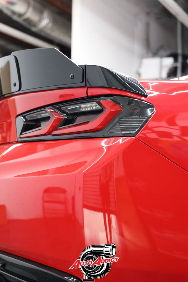 2016-2018 CHEVY CAMARO VELOX LED TAILLIGHTS GLOSS BLACK/RED LENS