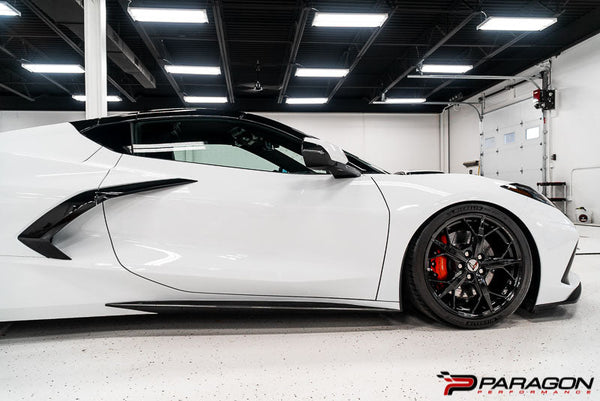 Paragon Performance C8 Corvette Rocker Extensions - Painted