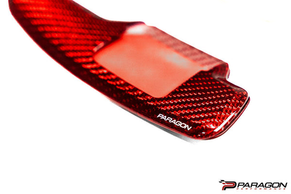 Paragon Performance C8 Corvette Paddle Shifter Covers - Red Carbon Fiber