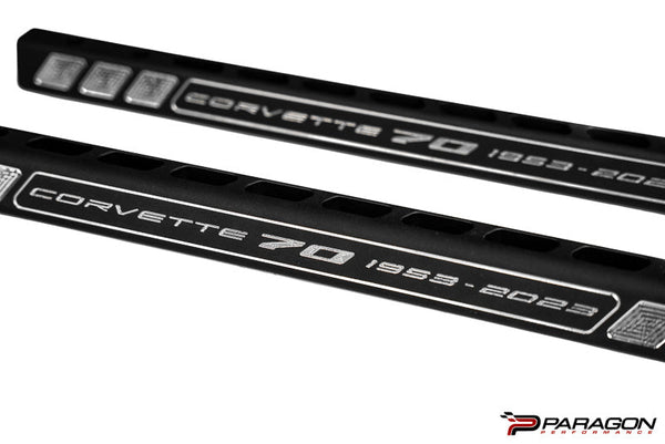 C8 Corvette Billet Strut Tower Support Bars - Black